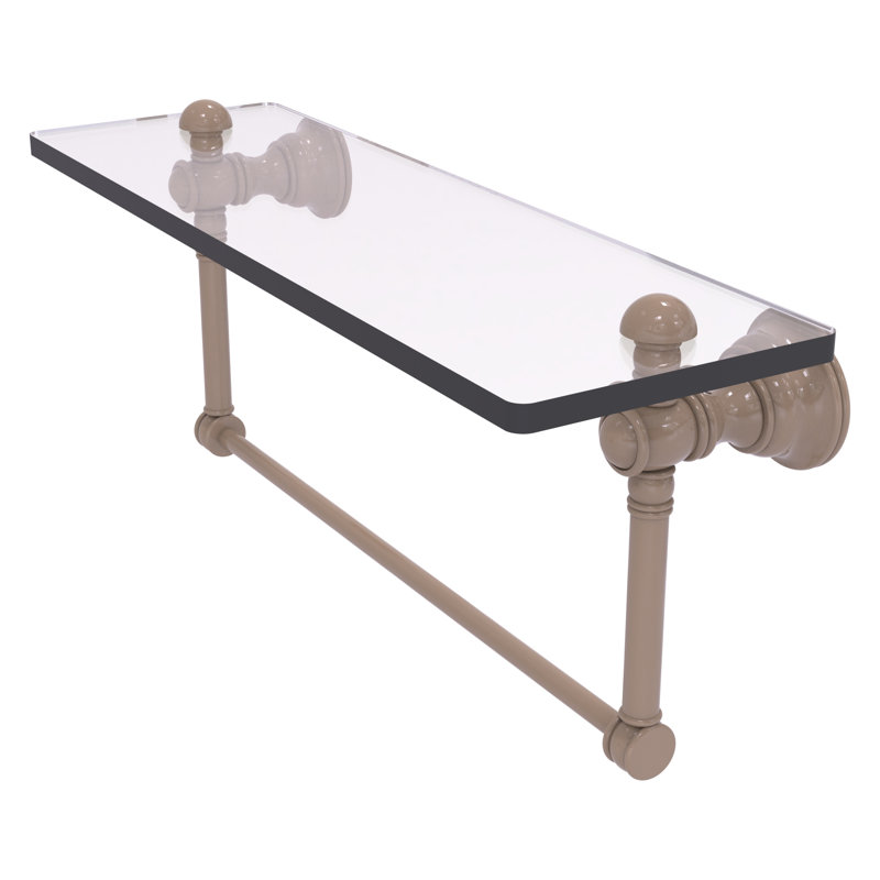 Tablette flottante avec barre à serviettes Carolina, H 7 po x l 16 po x P 5,54 po, Beige ombré