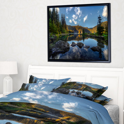 " Mountain Lake Surrounded By Trees "