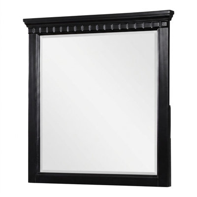 Sloane Black 30 In. W X 37 In. H Cottage Rectangle Wood Framed Mirror