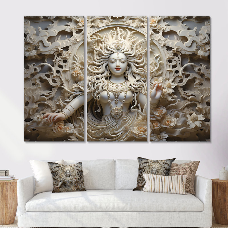 Ensemble d'art mural "Hindu Bhagavad Gita Blessed II", Toile tendue, H 28 po x l 36 po x P 1 po