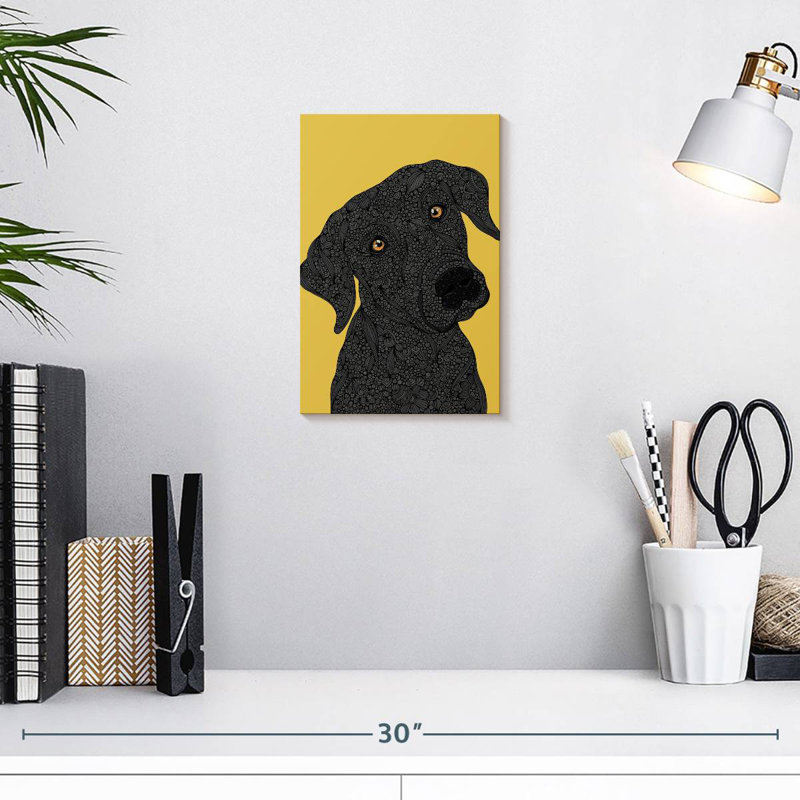Labrador noir Brampt, H 12 po x l 8 po