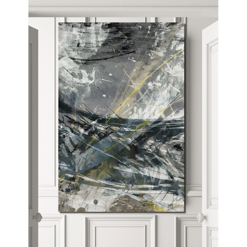 « white noise ii », reproduction d’impression, H 18 po x l 12 po x P 1,5 po, Toile tendue