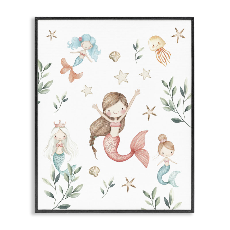 «Underwater Mermaids Adventures», estampe numérique, design par Christine Simpson Art, H 20 po x l 16 po