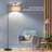 Atlasburg 63" H Metal Arched Floor Lamp with Rattan Shade
