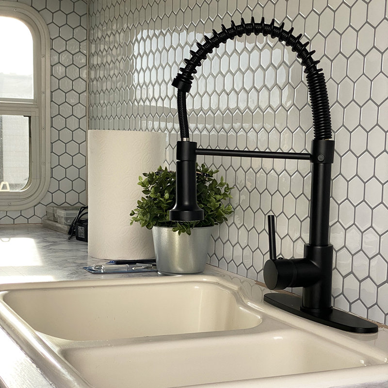 Carreau auto-adhésif hexagonal blanc en vinyle 12 po x 12 po