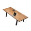 Table de conférence de 78,74 po en bois massif brun de style industriel américain-129892837