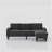 Convertible Combination Sofa Sofa L-Shaped Sofa with Storage Cabinet Footstool