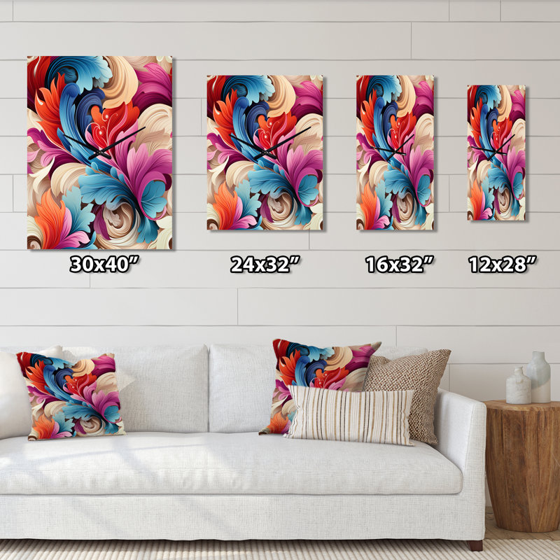 Janilah - Horloge murale bohémienne et éclectique, H 32 po x l 14 po x P 1 po