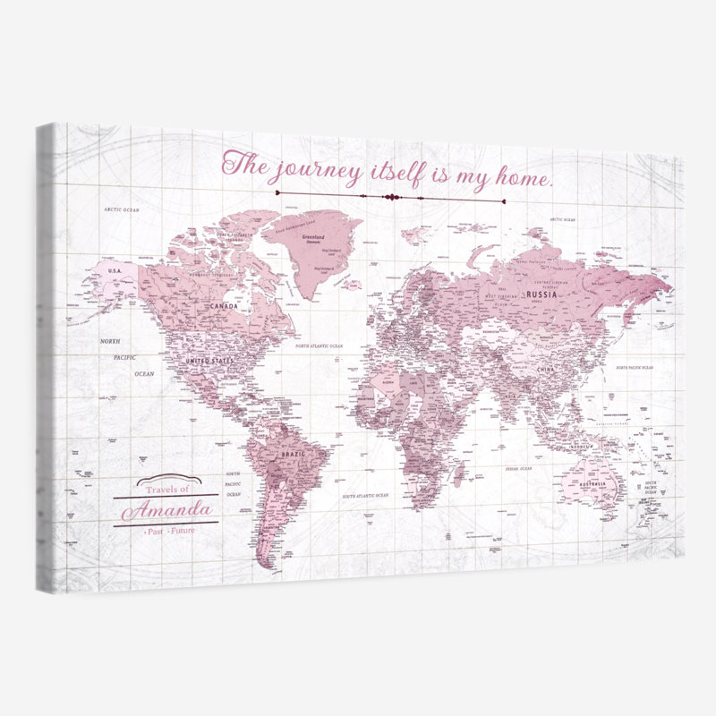 Carte personnalisée «Pin's Is My Home», H 24 po x l 36 po, Oui