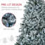 Arbre de Noël artificiel enneigé 7,5 pi avec lumières à DEL blanc froid
