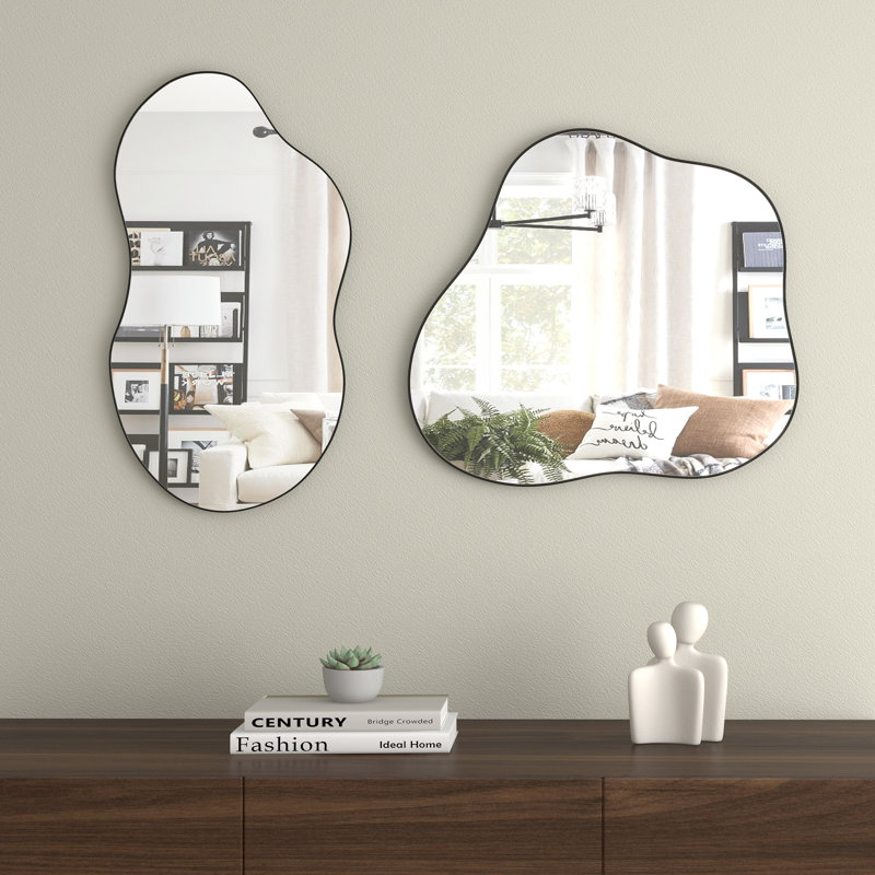 Asymmetrical Cloud Shaped Wall Mirror（Set of 2）