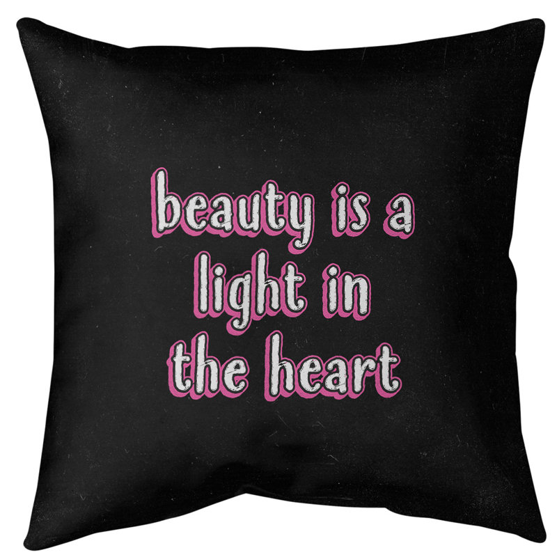 Coussin de sol de beauté inspirant, H 28 po x l 28 po, Rose