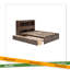 Lit plateforme double avec tablettes coulissantes-414164684