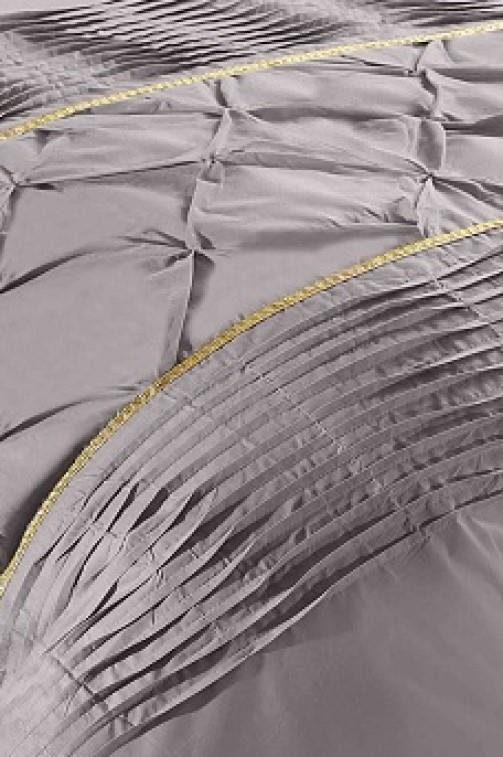 Fairmont Park Moe Geometric Shapes Duvet Cover Set with Pillowcases, Super King - 2 Standard Pillowcases, Silver