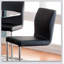 Chaises hautes de salle à manger à hauteur de comptoir en similicuir noir moderne Modern