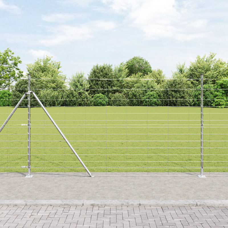 Vidaxl Field Fence Galvanised Steel, 140cm H x 5000cm W