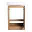 Meuble-lavabo autoportant de 23 po pour salle de bain - moderne, compact, portes à fermeture douce, espace de rangement intérieur moderne avec lavabo en céramique autoportant, options abondantes