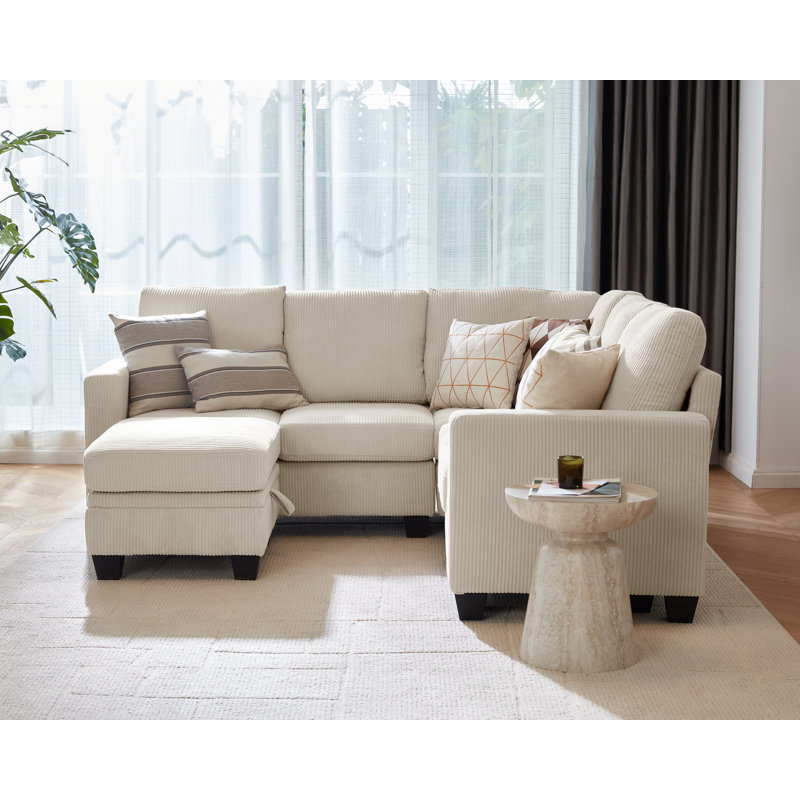 Canapé modulaire Latitude Run® | Canapé-lit en Corduroy, Beige
