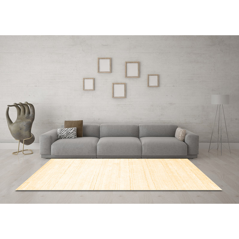 Tapis contemporains 273 bruns lavables à la machine, Carré 5 pi