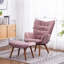 Fauteuil d'appoint pliable en velours gris assorti-121075391