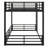 Durable Metal Floor Bunk Bed Frame, Heavy-Duty Noise-Free Design for Kids Teens Adults-1527320011