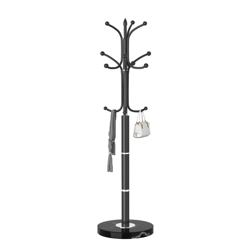 Metal Coat Rack Freestanding, Black