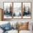 Toile avec cadre flottant brun