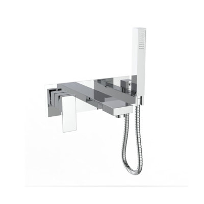 Wall Mounted Tub Spout Trim with Diverter and Handshower