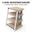 4-Tier Media Stand Audio Rack with Height Adjustable Shelves-1099802115