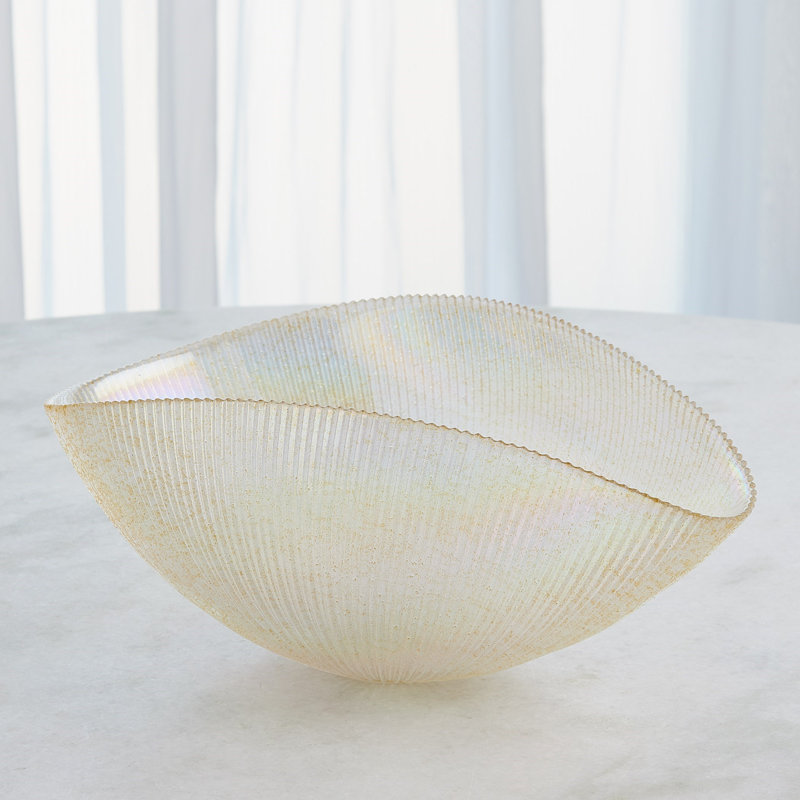 Glass Decorative Bowl, 8" H x 19" W x 12.50" D
