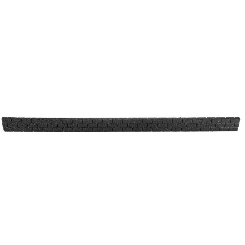 Bordure de jardin en caoutchouc 4 pi Brickface, Noir