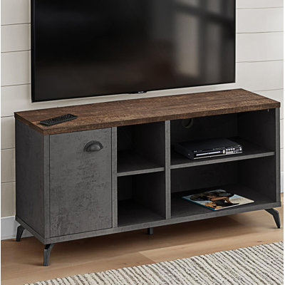 Petit meuble télé, meuble multimédia avec pieds uniques, console de télévision