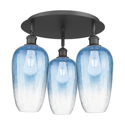 Ballston - Brookhaven Flute - 3 Light Flush Mount