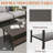 37" X 21 Brown ” Rectangular Metal Outdoor Coffee Table, 2-Tier All-Weather Patio Coffee Table