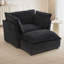 Chaise rembourrée en chenille douce avec repose-pieds mobile pour un confort personnalisé et une utilisation polyvalente-1299506573