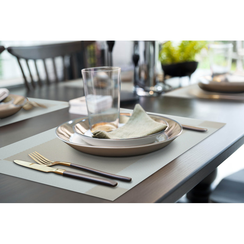 Davinee Polyester Rectangle Placemat, Ivory