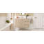 Meuble-lavabo mural de 91 cm (36 pouces) avec lavabo en céramique, 3 tiroirs à fermeture amortie, portes à fermeture amortie et poignées dissimulées.