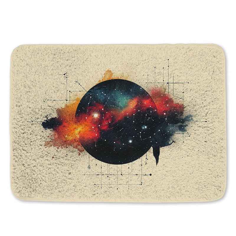 Darleth Microfiber / Microsuede Non-Slip Bath Mat, 21"W x 34"L