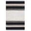 Tapis rayé ivoire / noir tissé à la main Pierceton-1049197232