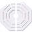 32"OD x 4"ID x 12 3/4"C x 1"P Westin Architectural Grade PVC Contemporary Ceiling Medallion, Two Piece-36078501