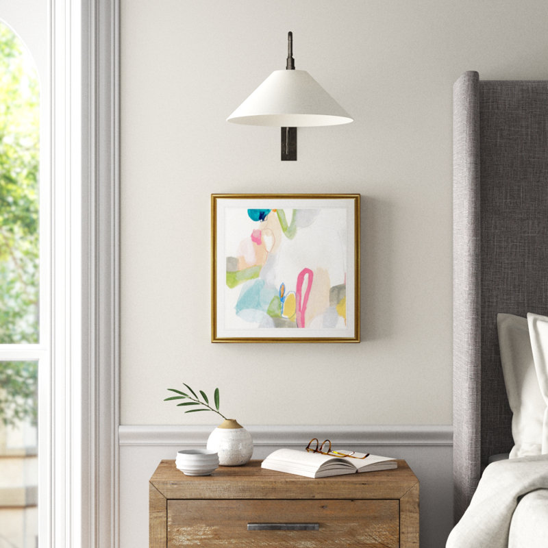 Peinture sur toile bonbon III, Cadre doré, H 17,5 po x l 17,5 po x P 1,5 po
