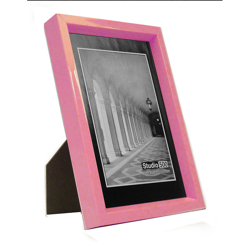 Cadre pour photo simple en bois biseauté, 5 po x 7 po, Rose