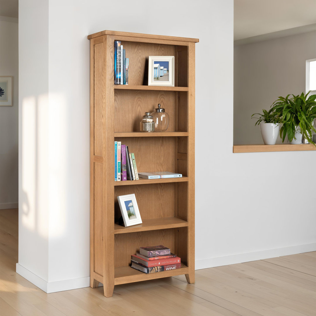 Nutmeg 190cm H x 80cm W Solid Wood Standard Bookcase
