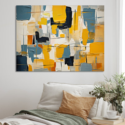 Impression sur toile abstraite, expression carrée