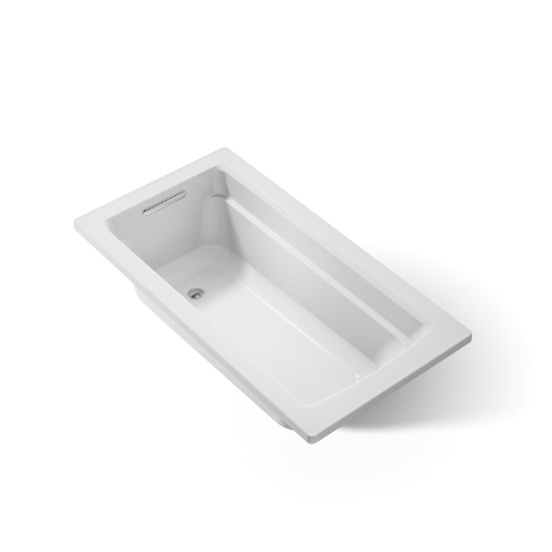 Archer Drop-In Bath with Reversible Drain, Ice Gray