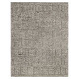 Hand Knotted Wool Area Rug in Taupe/Ivory