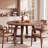 Solid Wood Round Dining Table with Cross Base
