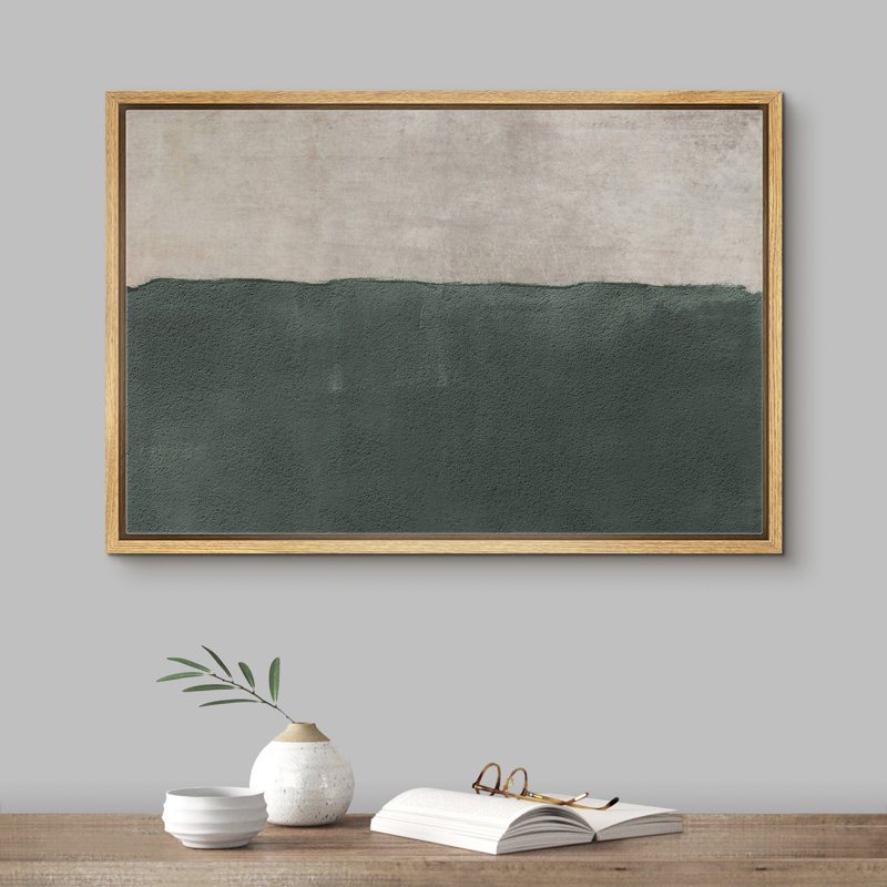«Minimal Landscape Pastel Green Modern Contemporary Art Chic Minimalist Room Decor», impression sur toile, art mural