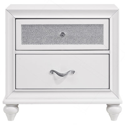 Barzini 2-Drawer Nightstand White