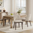 Chaise rembourrée en bois massif avec tissu doux
